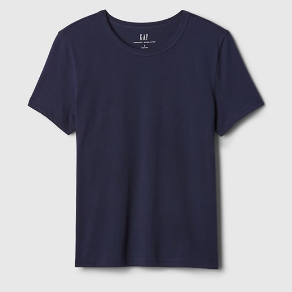 GAP Organic Cotton Crewneck Tee Navy Medium